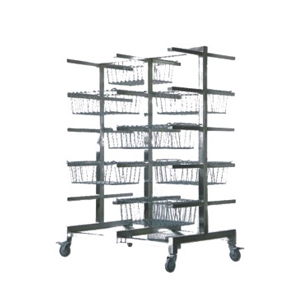 Duplex-row canistra repono pluteo